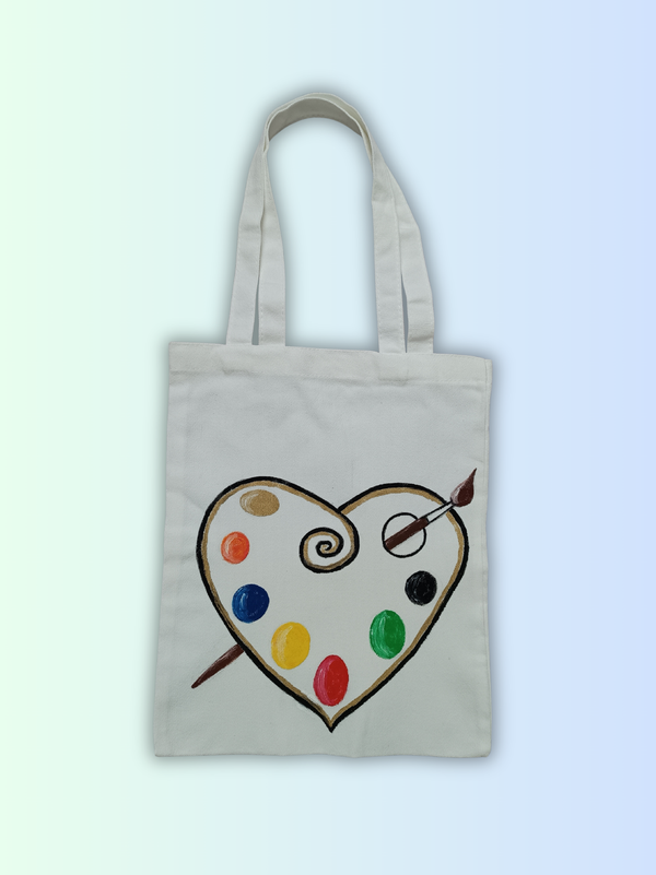 Handbemalte Canvas Tasche III
