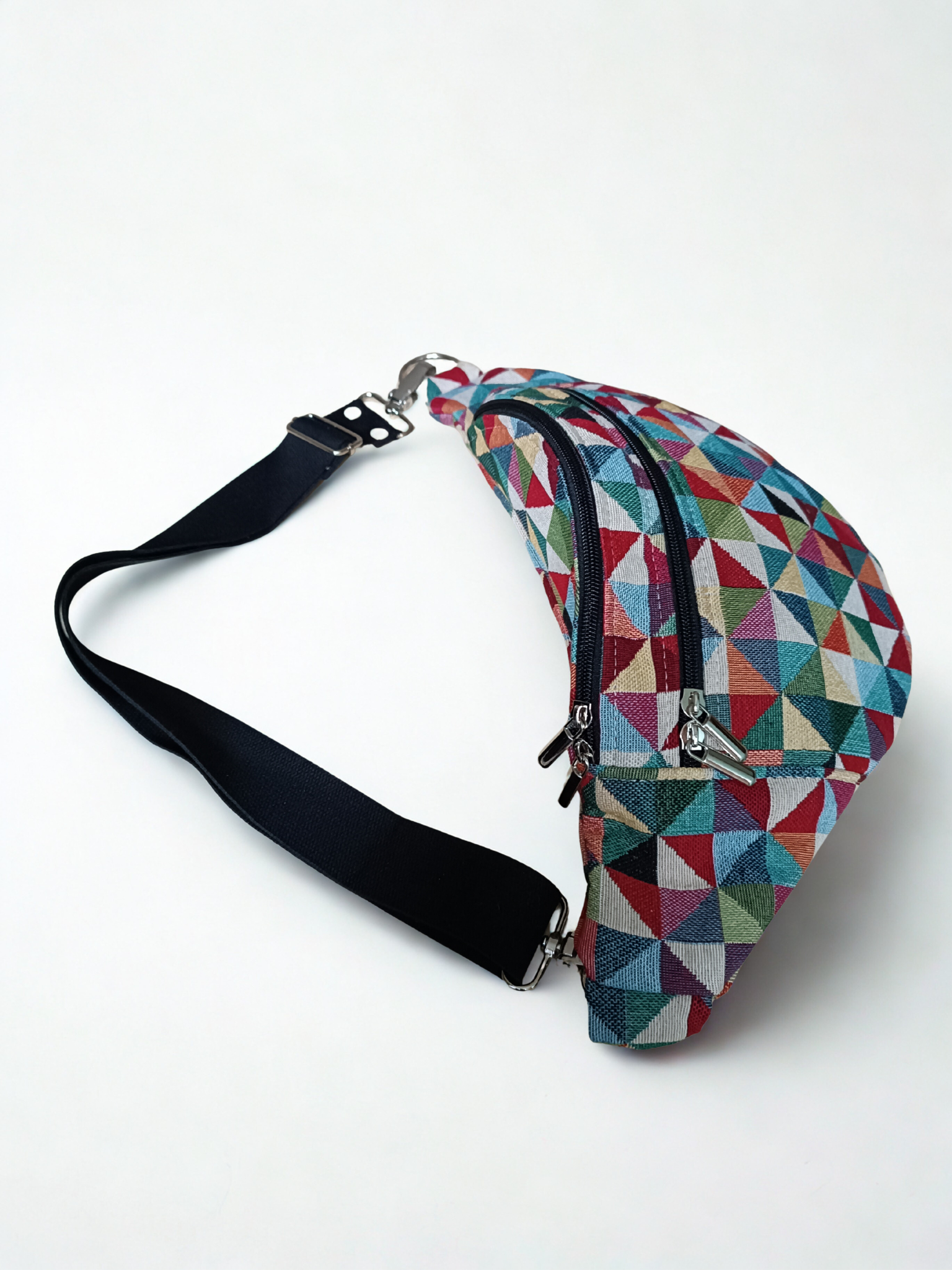 Bunte Bauchtasche Geo-Muster