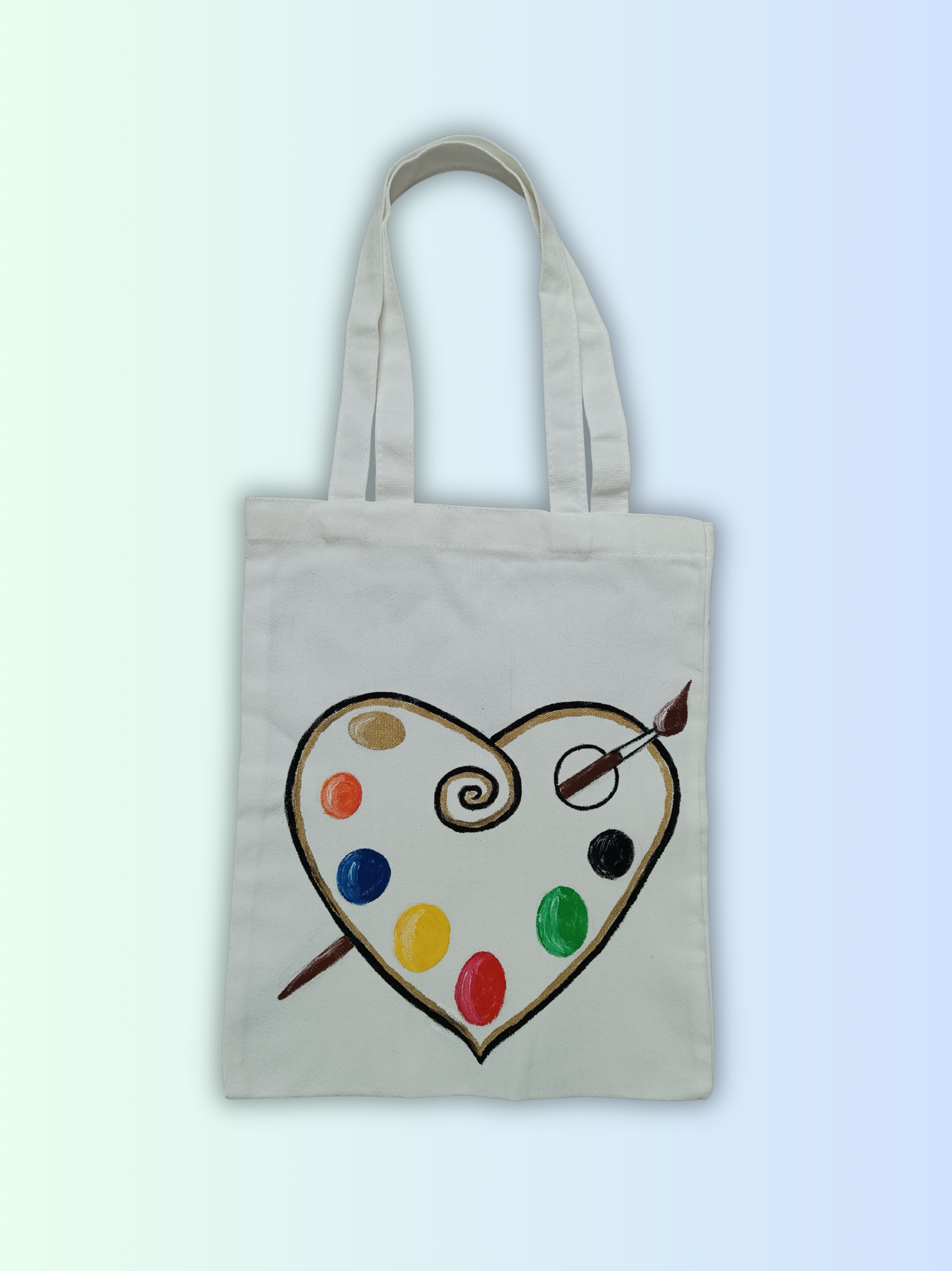 Handbemalte Canvas Tasche III