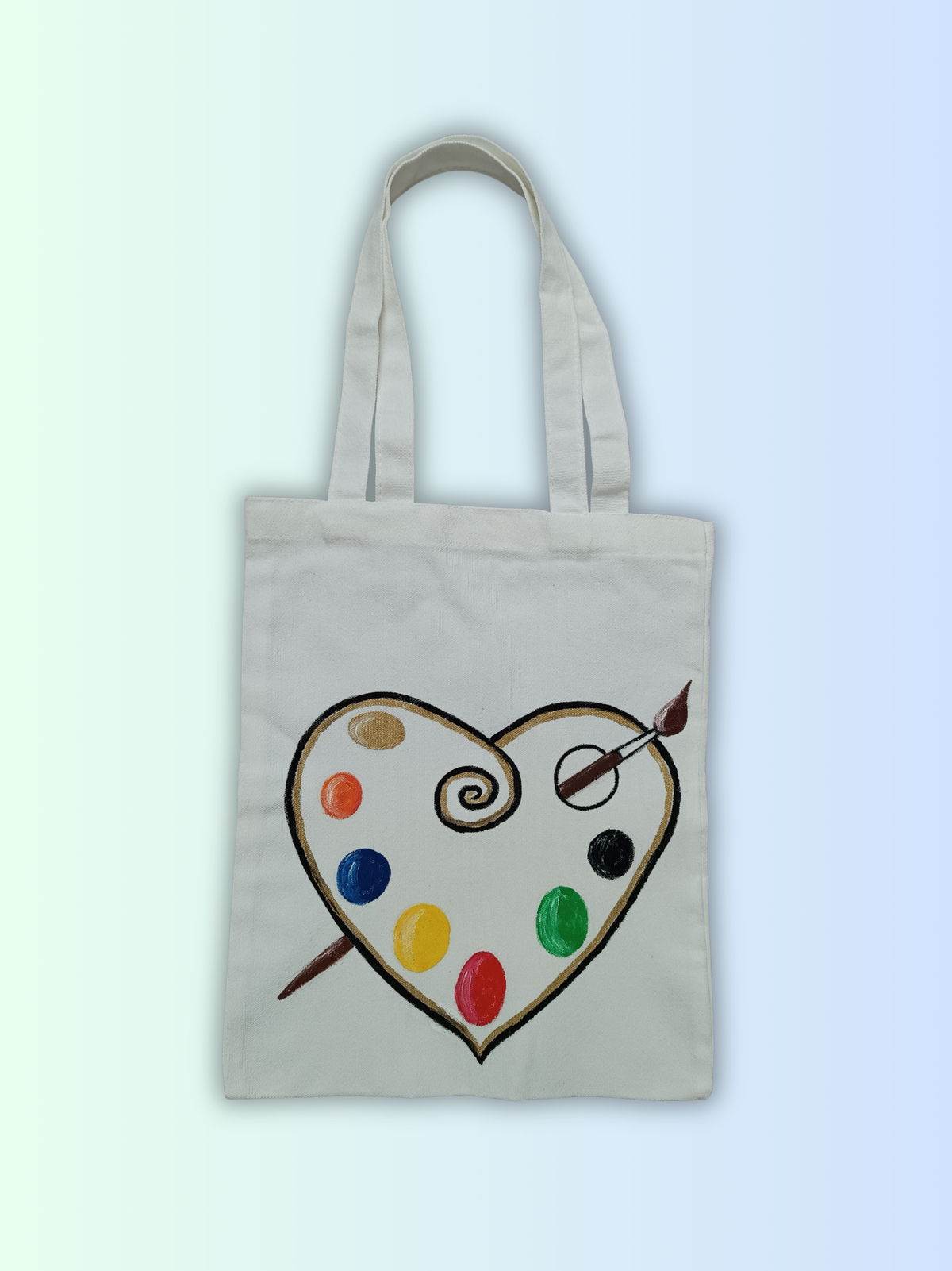 Handbemalte Canvas Tasche III