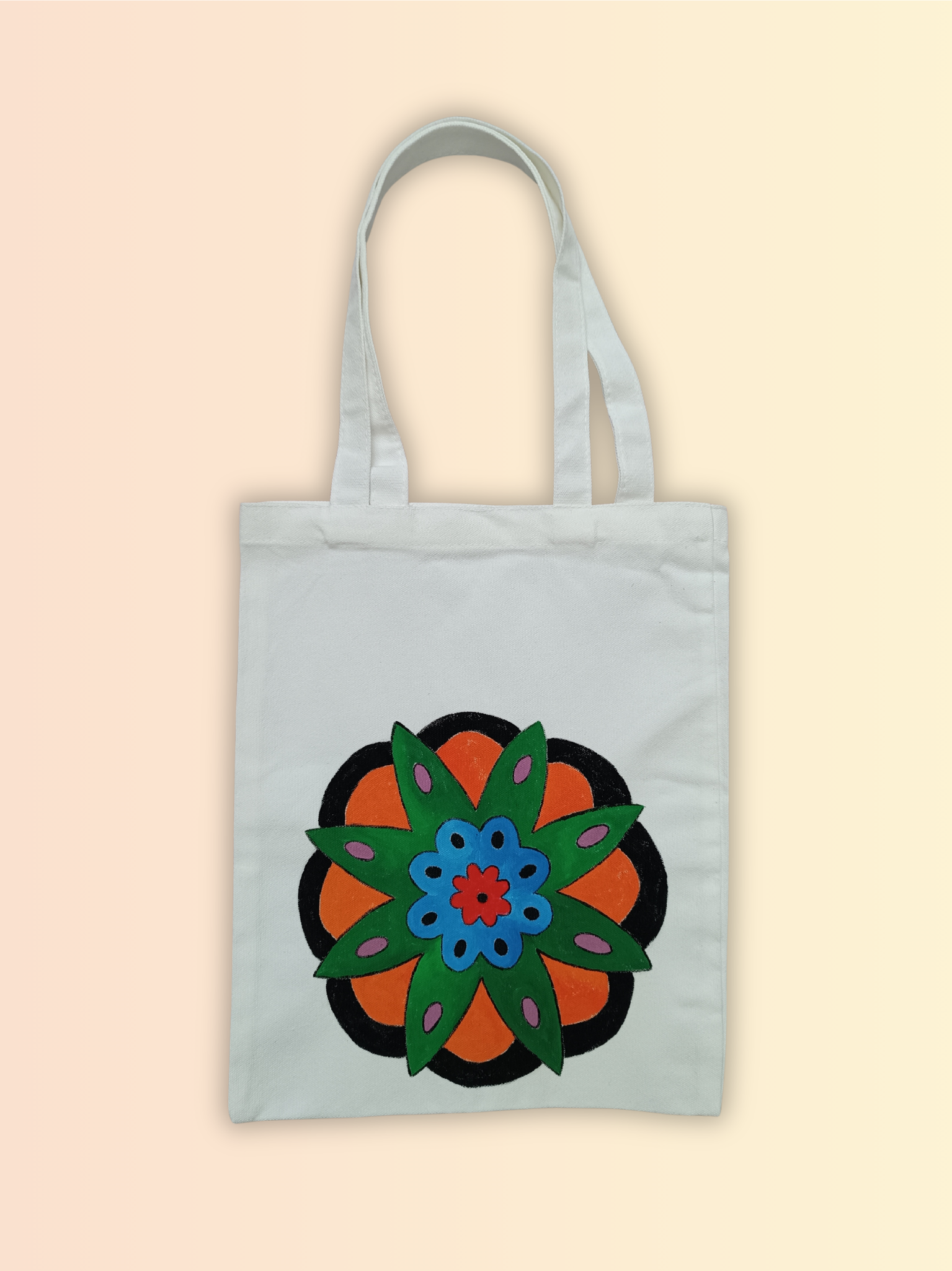 Handbemalte Canvas Tasche IV