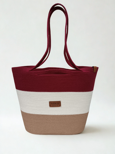 Handtasche Yolo Kordelzauber TriColor Bordeaux Maxi - 2