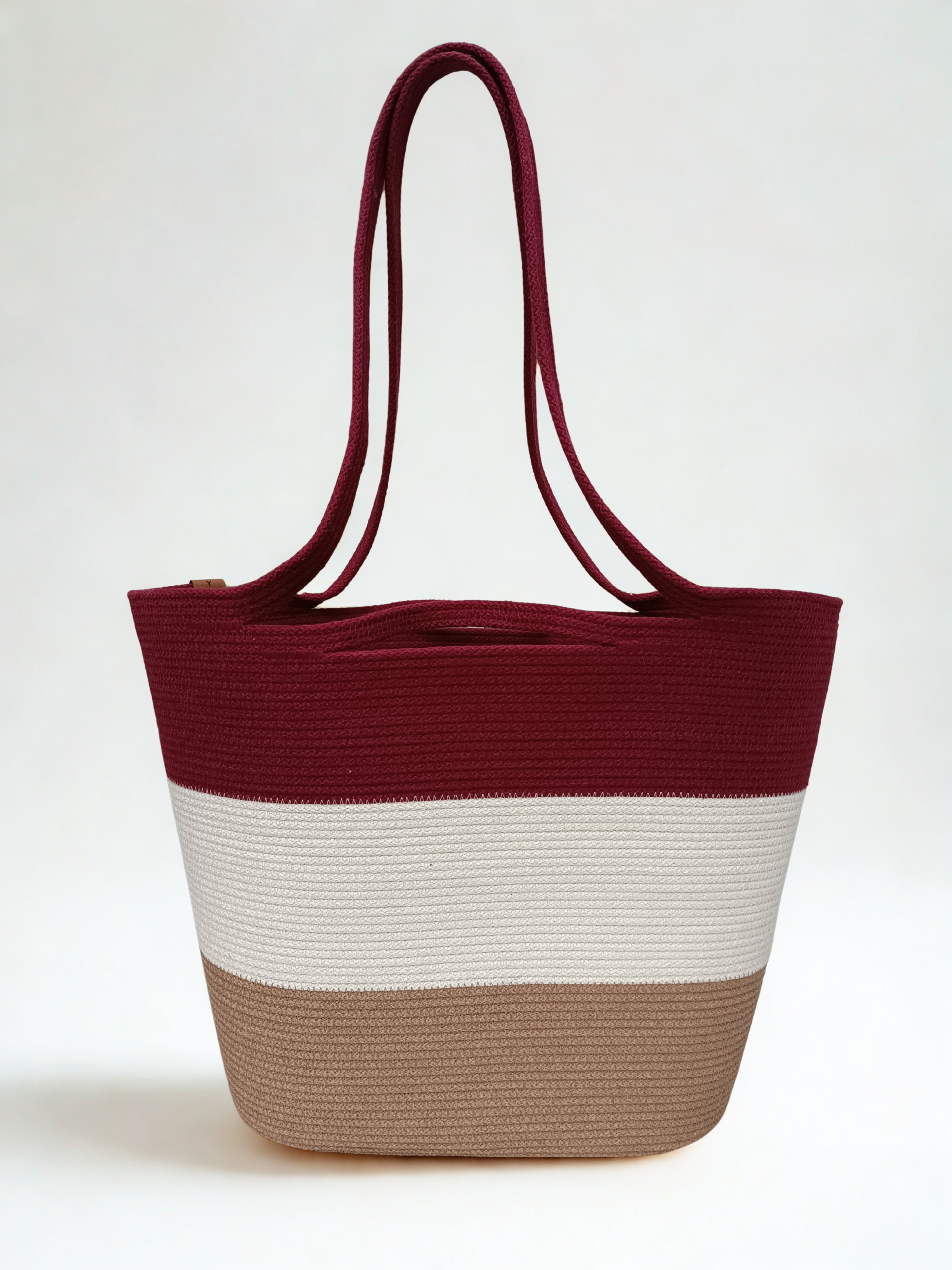 Yolo Cord Magic TriColor Bordeaux Maxi Handbag