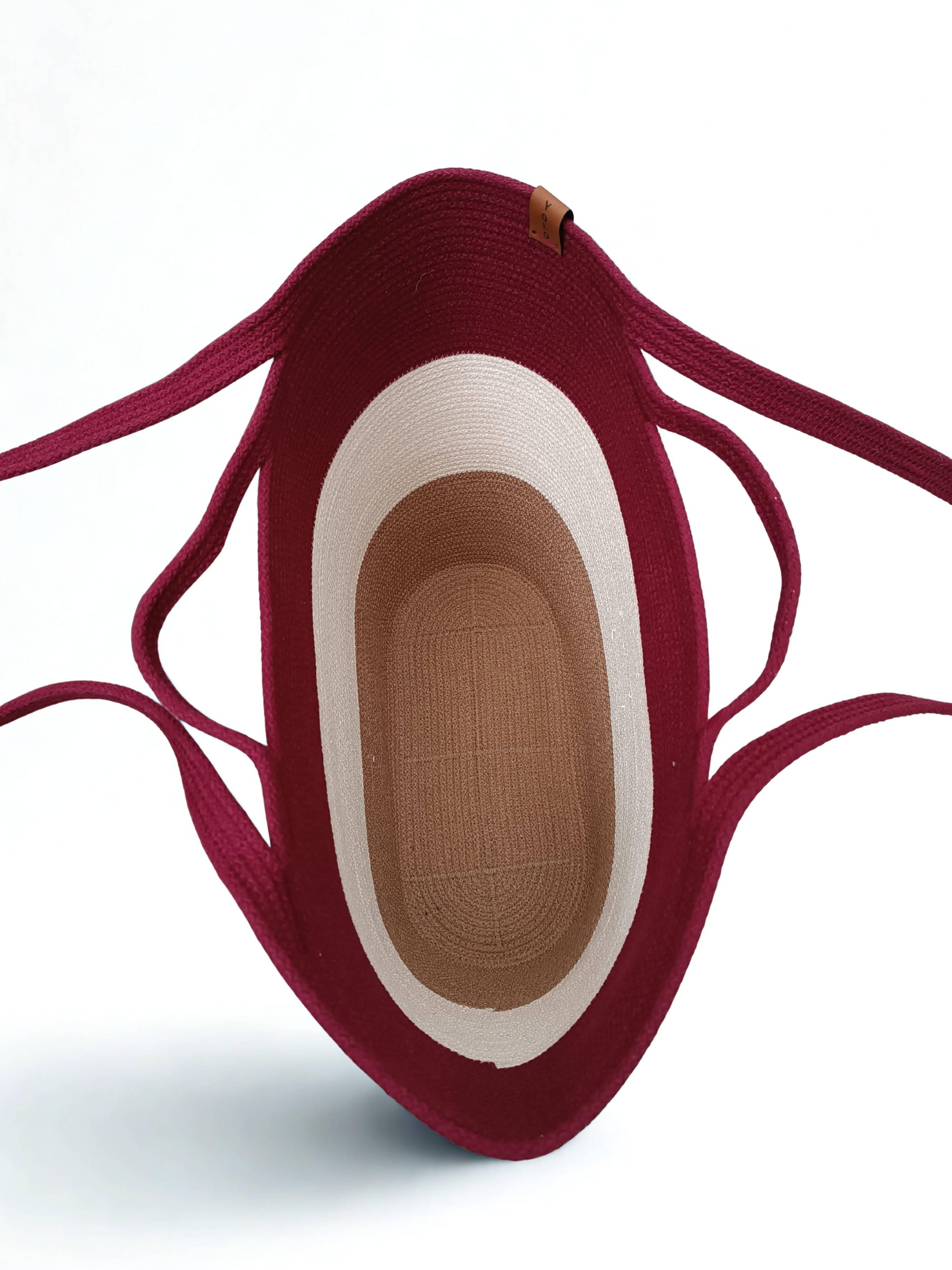 Yolo Cord Magic TriColor Bordeaux Maxi Handbag