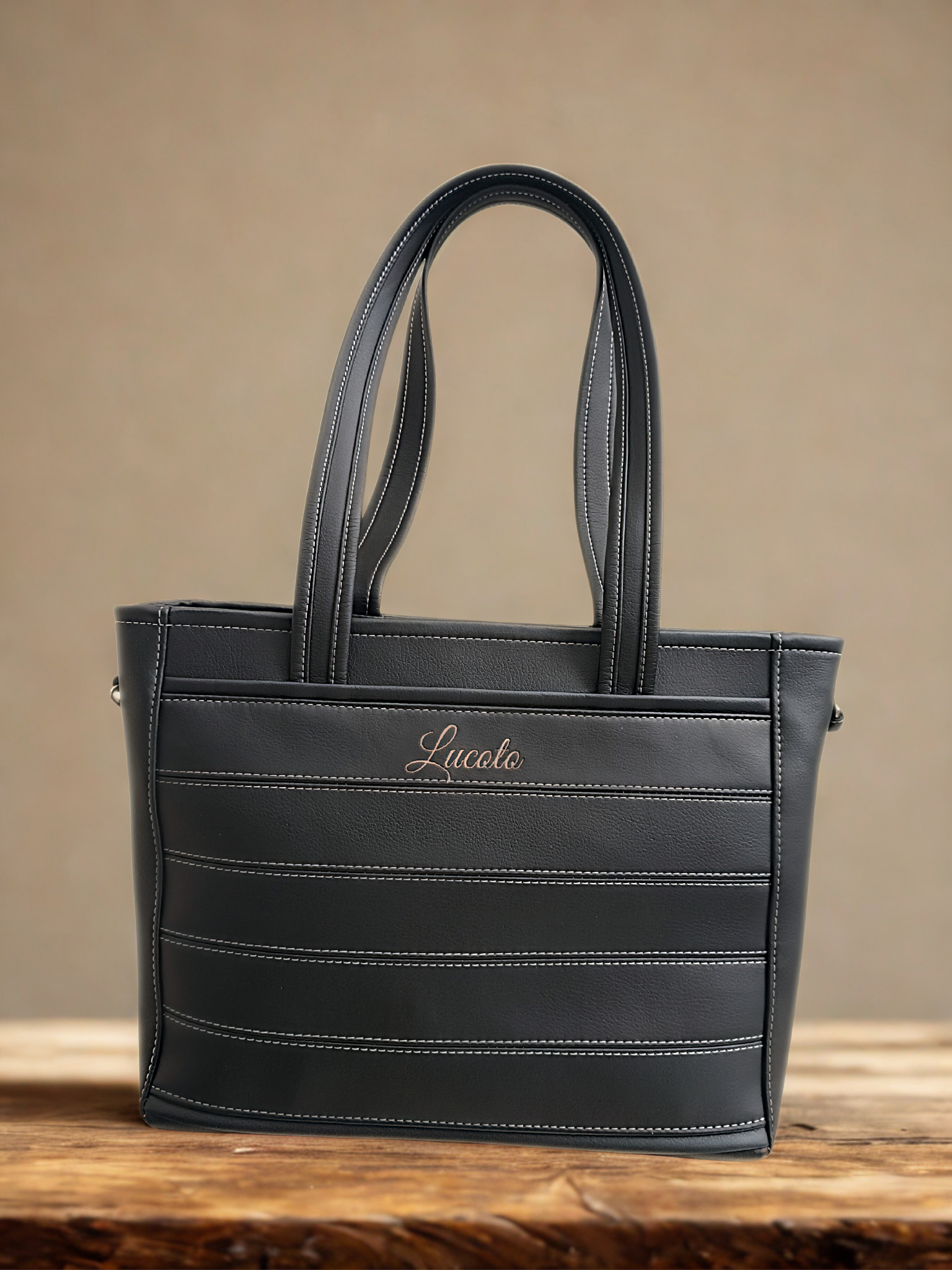 Lucoto Shopper Handbag, Black