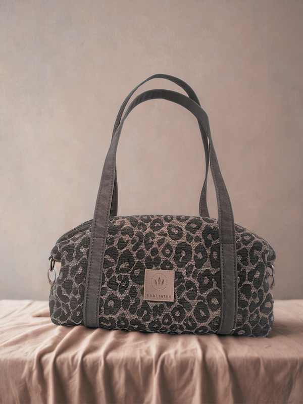 Handtasche Sabitatka Grey Leopard Baguette