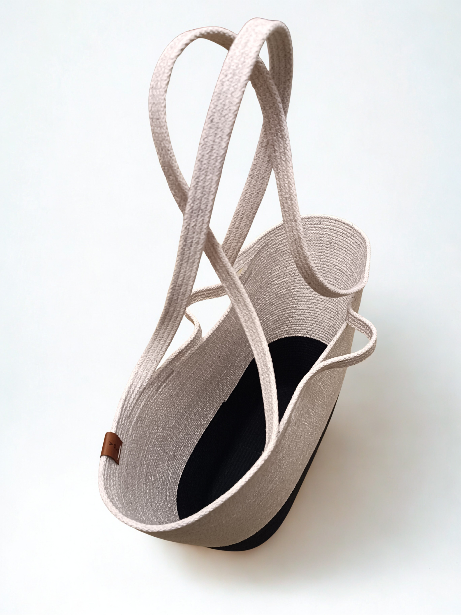 Yolo Cord Magic DuoColor Black and White Maxi Handbag