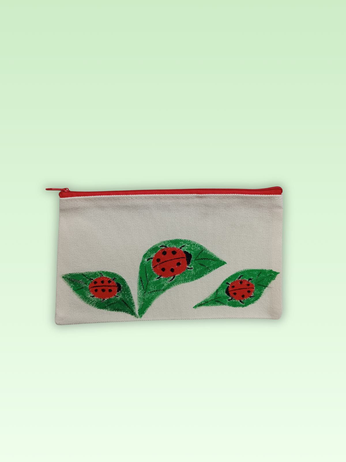 Hand-painted canvas cosmetic bag