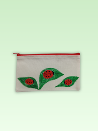 Hand-painted canvas cosmetic bag 1