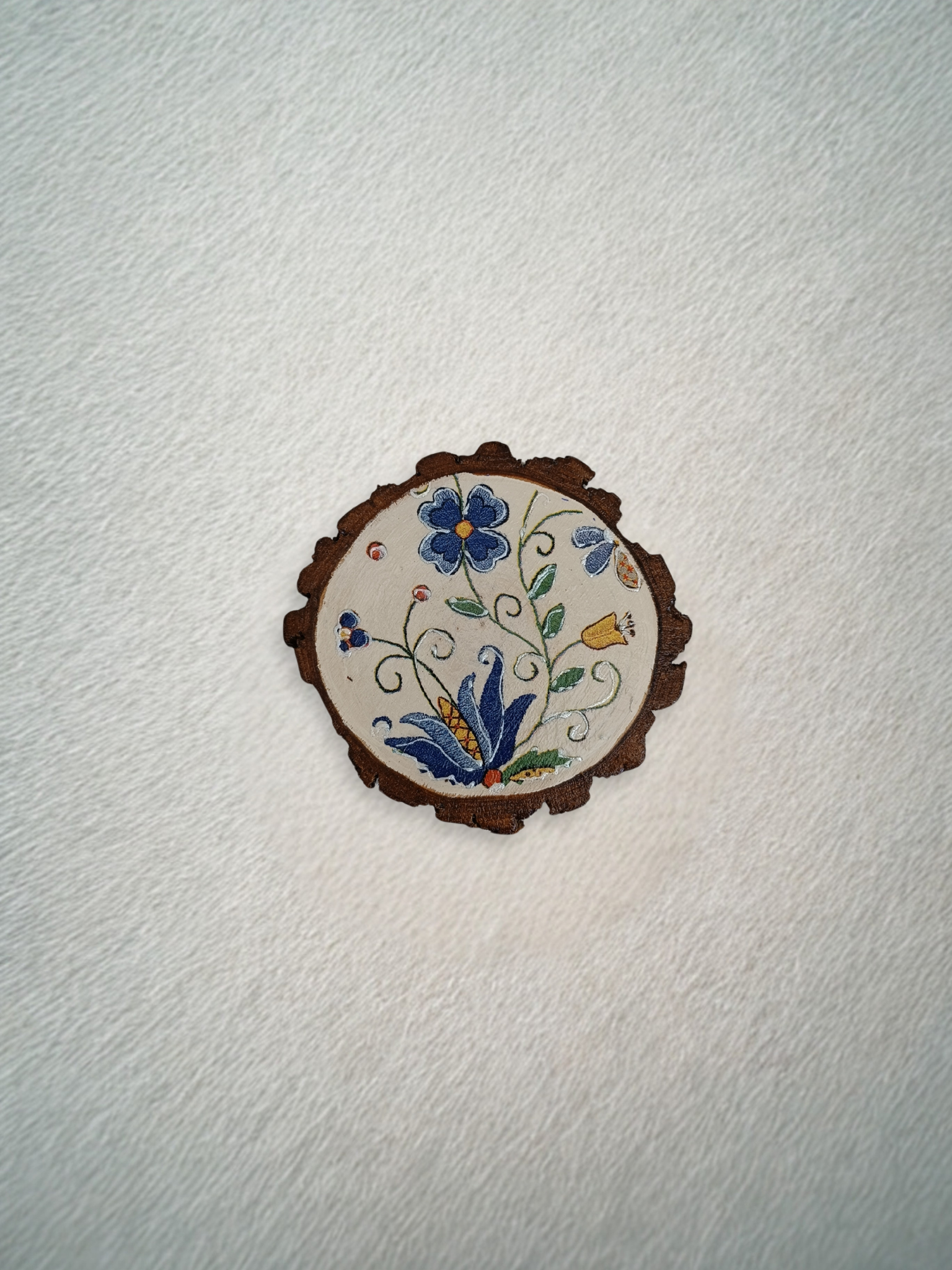 Tassenuntersetzer Volksblumenmotiv