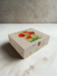 Teekiste - Mohnblumen 1